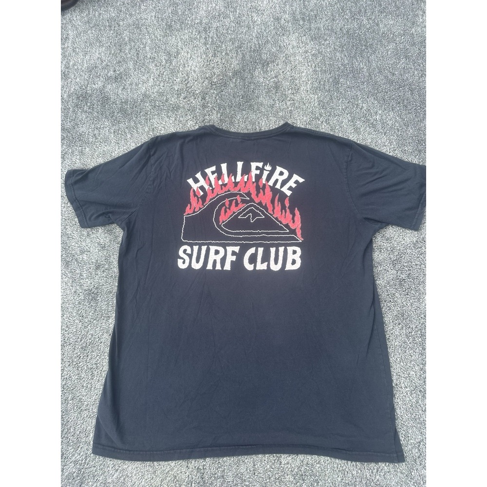Quiksilver Stranger Things Hellfire Surf Club T Shirt XXL Netflix Black Graphic